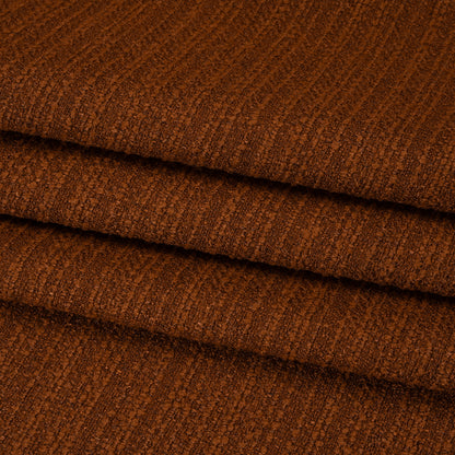Textured Recycled Polyester Woven - Ginger Boucle Stripes - British Imported