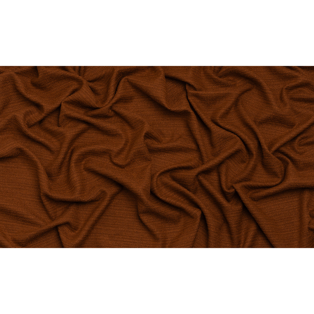 Textured Recycled Polyester Woven - Ginger Boucle Stripes - British Imported