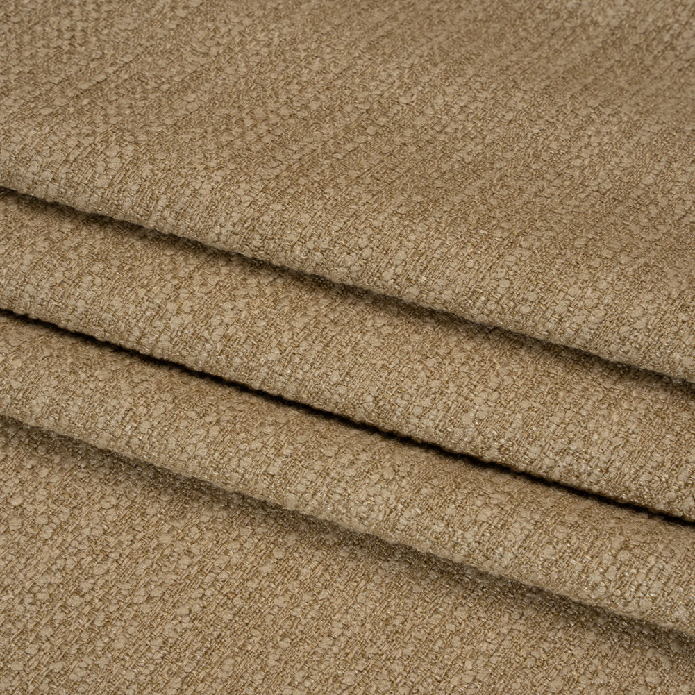 Textured Recycled Polyester Woven - Jute Boucle Stripes - British Imported