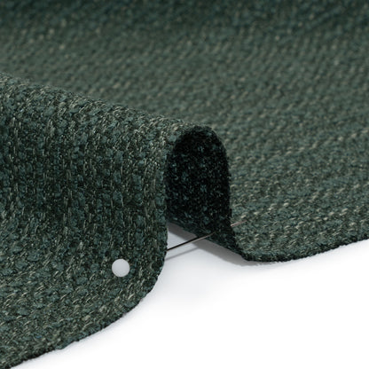 Textured Recycled Polyester Woven - Kingfisher Boucle Stripes - British Imported