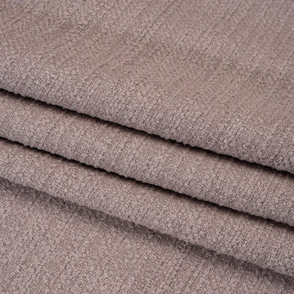 Textured Recycled Polyester Woven - Lilac Boucle Stripes - British Imported