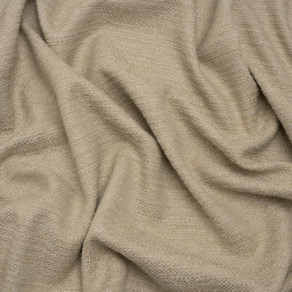 Textured Recycled Polyester Woven - Oatmeal Boucle Stripes - British Imported