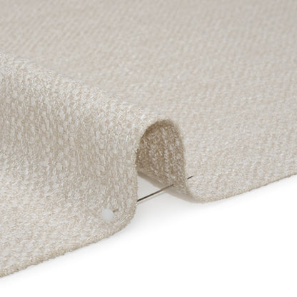Textured Recycled Polyester Woven - Oyster Boucle Stripes - British Imported