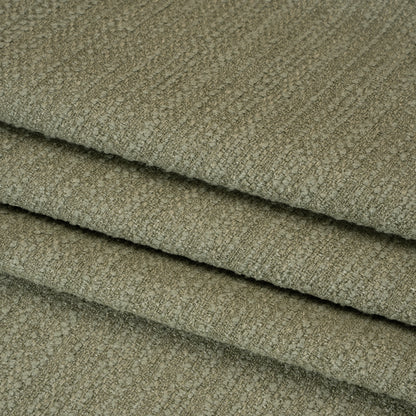 Textured Recycled Polyester Woven - Pistachio Boucle Stripes - British Imported