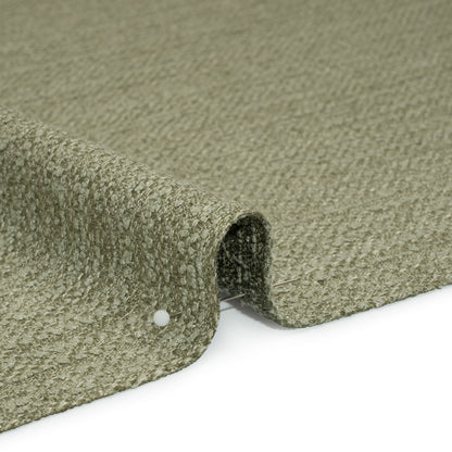 Textured Recycled Polyester Woven - Pistachio Boucle Stripes - British Imported