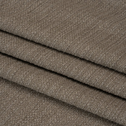 Textured Recycled Polyester Woven - Porcini Boucle Stripes - British Imported