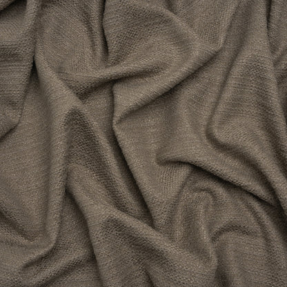 Textured Recycled Polyester Woven - Porcini Boucle Stripes - British Imported