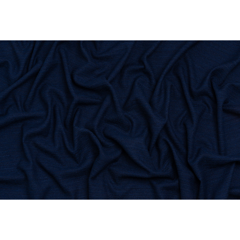 Textured Recycled Polyester Woven - Prussian Boucle Stripes - British Imported - Full