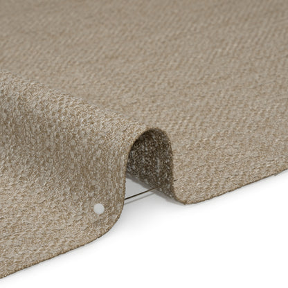 Textured Recycled Polyester Woven - Putty Boucle Stripes - British Imported