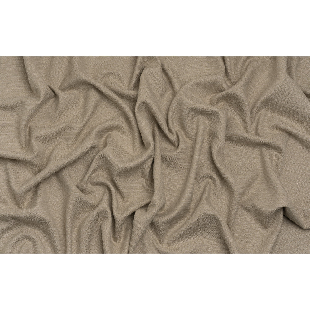 Textured Recycled Polyester Woven - Putty Boucle Stripes - British Imported - Full