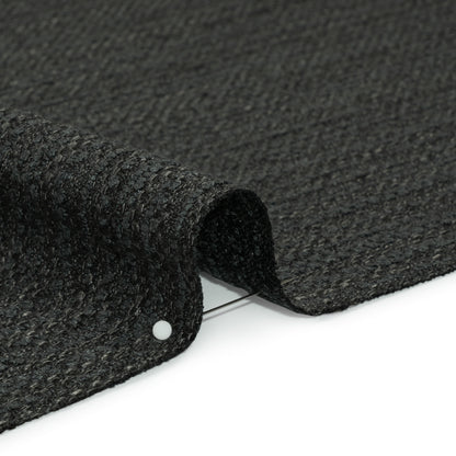 Textured Recycled Polyester Woven - Raven Boucle Stripes - British Imported