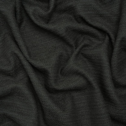 Textured Recycled Polyester Woven - Raven Boucle Stripes - British Imported