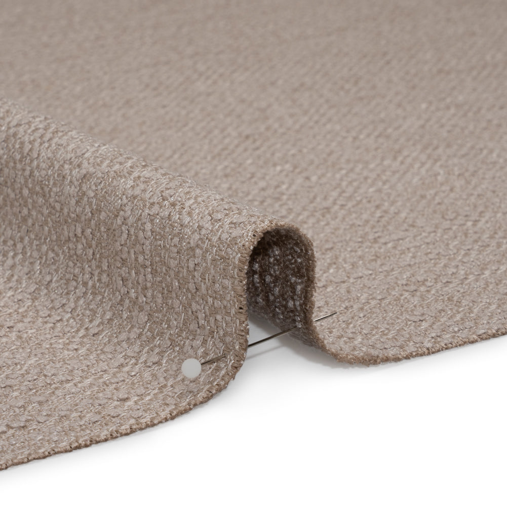 Textured Recycled Polyester Woven - Shell Boucle Stripes - British Imported - Detail