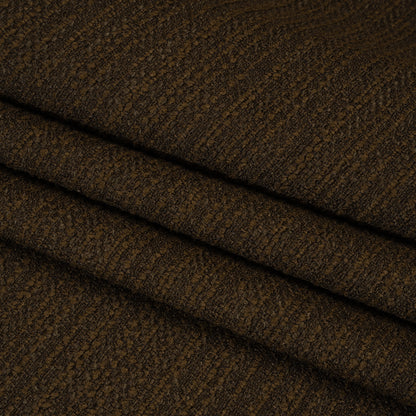 Textured Recycled Polyester Woven - Walnut Boucle Stripes - British Imported
