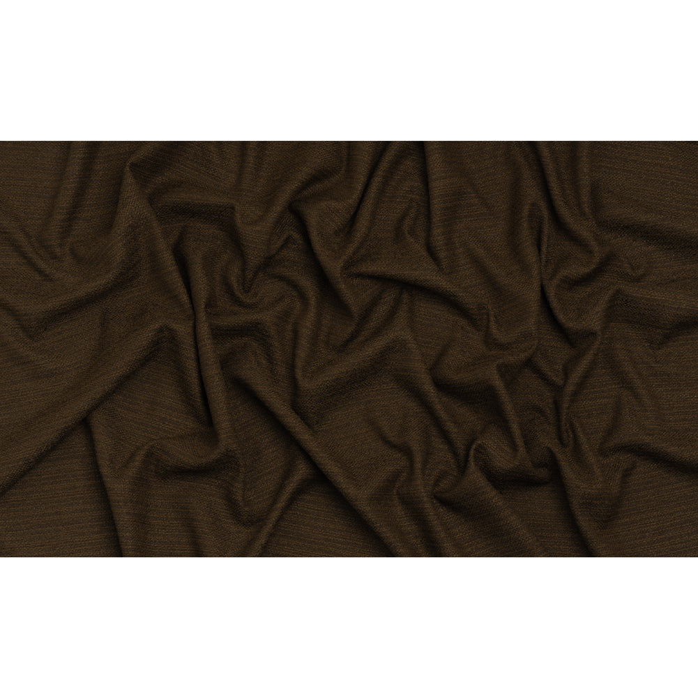 Textured Recycled Polyester Woven - Walnut Boucle Stripes - British Imported