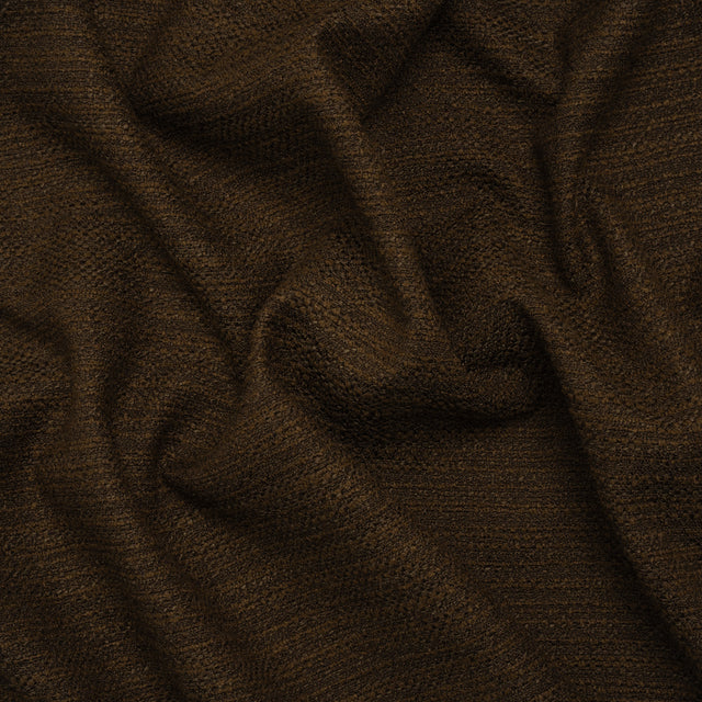 Textured Recycled Polyester Woven - Walnut Boucle Stripes - British Imported