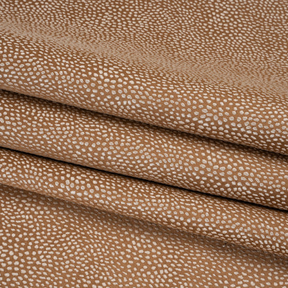 Recycled Polyester Jacquard - Ginger Little All-Over Spots - British Imported
