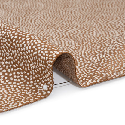Recycled Polyester Jacquard - Ginger Little All-Over Spots - British Imported