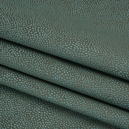 Recycled Polyester Jacquard - Juniper Little All-Over Spots - British Imported