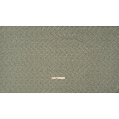 Recycled Polyester Jacquard - Moss Little All-Over Spots - British Imported