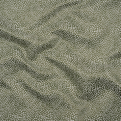 Recycled Polyester Jacquard - Moss Little All-Over Spots - British Imported