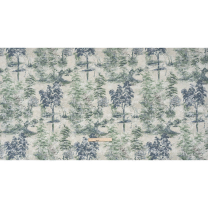 Drapery Jacquard Print - Denim Dreamy Trees - British Imported