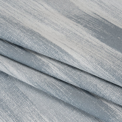 Recycled Polyester Jacquard - Denim Brushstroke Striations - British Imported