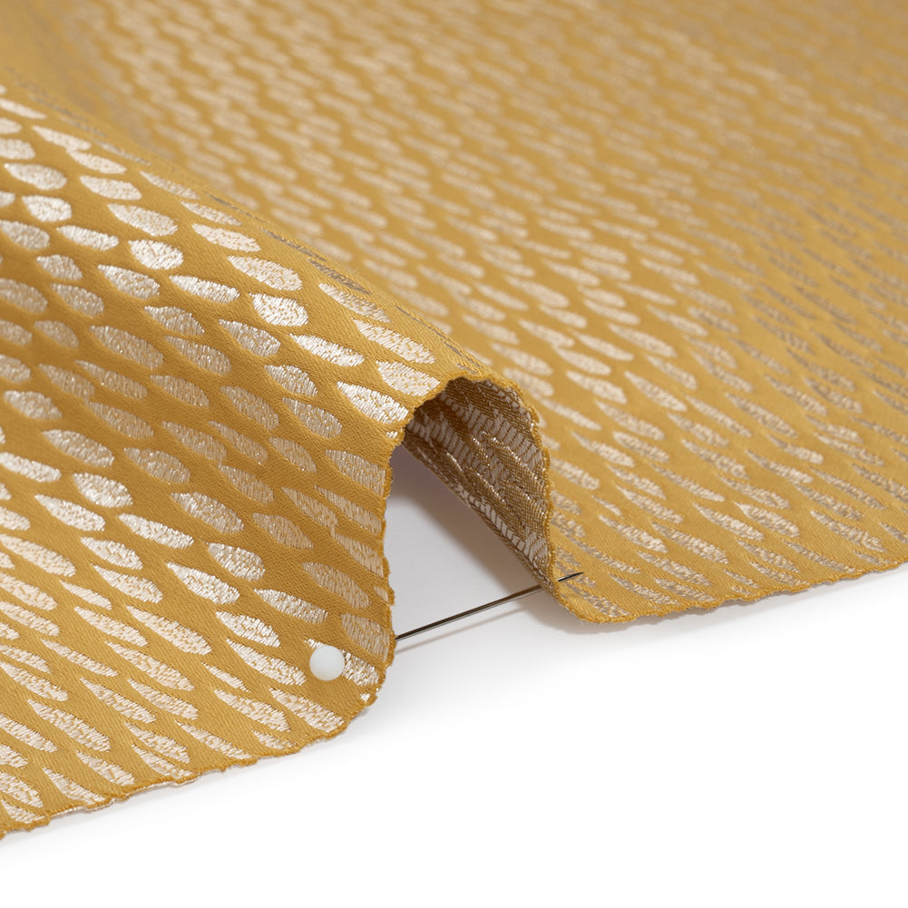 Luminous Drapery Jacquard - Buttercup Raindrops - British Imported