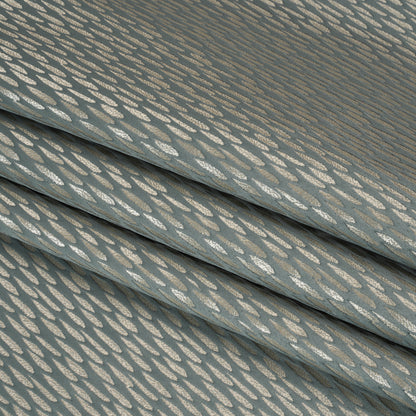 Luminous Drapery Jacquard - Stone Raindrops - British Imported