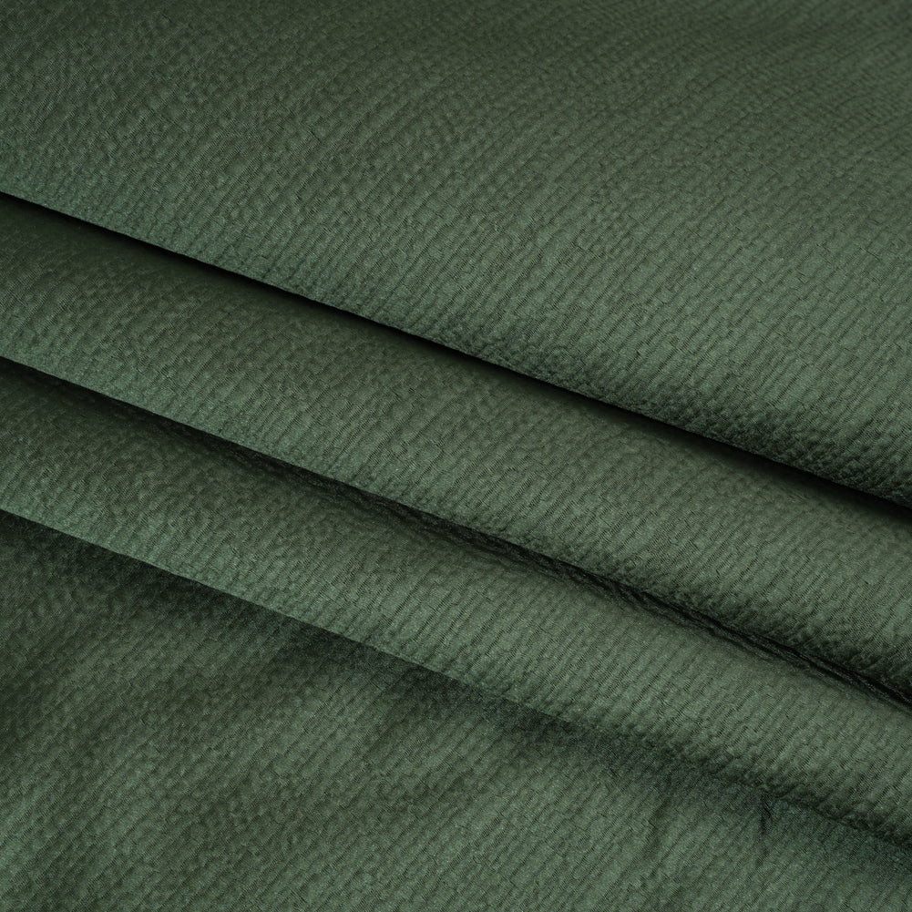 Luminous Textural Recycled Polyester Woven - Bottle - British Imported - Folded