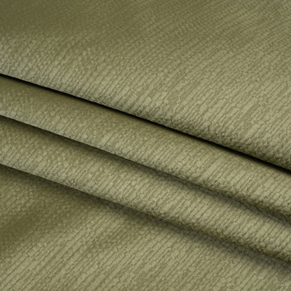 Luminous Textural Recycled Polyester Woven - Olive - British Imported