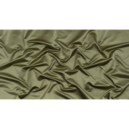 Luminous Textural Recycled Polyester Woven - Olive - British Imported
