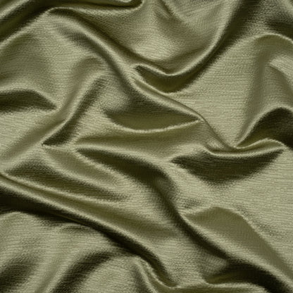 Luminous Textural Recycled Polyester Woven - Olive - British Imported