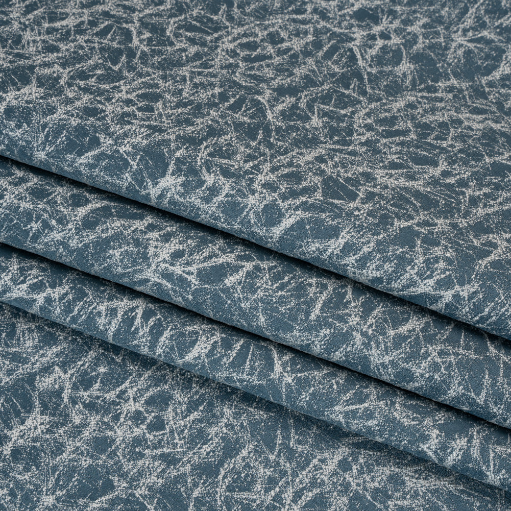 Satin-Faced Jacquard - Danube Cracked - British Imported) - Folded