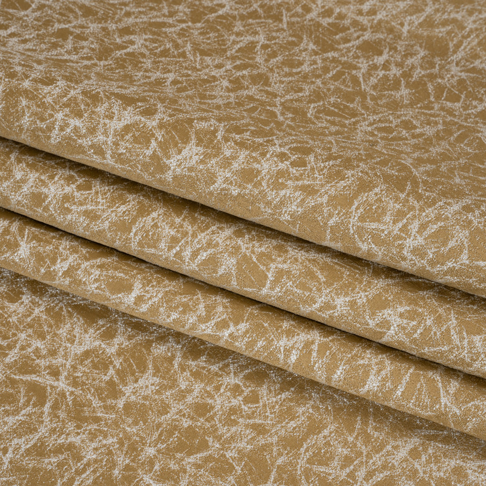 Satin-Faced Jacquard - Gold Cracked - British Imported)