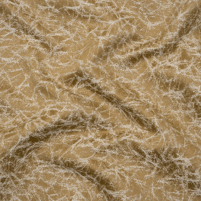 Satin-Faced Jacquard - Gold Cracked - British Imported)