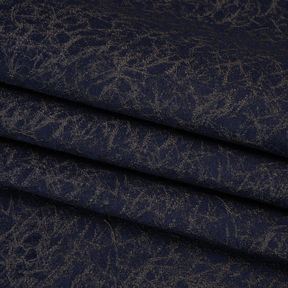 Satin-Faced Jacquard - Indigo Cracked - British Imported)