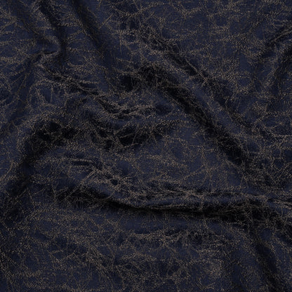 Satin-Faced Jacquard - Indigo Cracked - British Imported)
