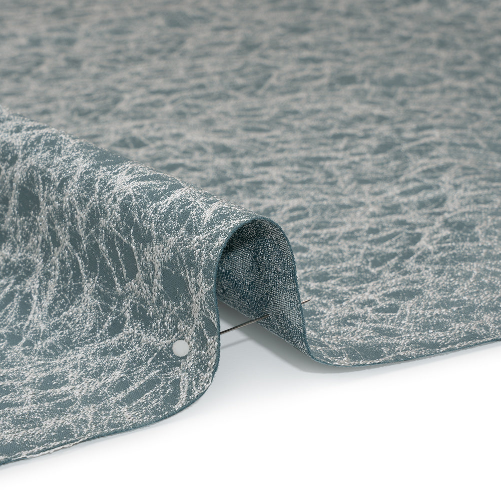 Satin-Faced Jacquard - Ocean Cracked - British Imported) - Detail