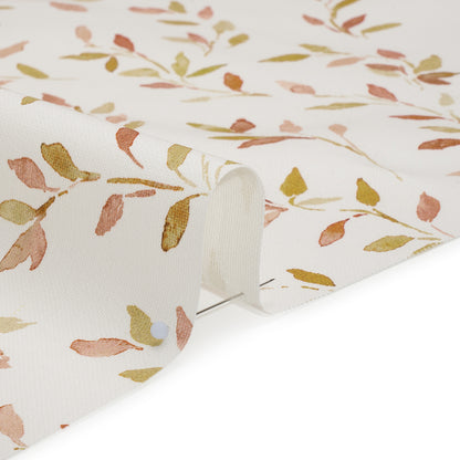 Printed Cotton Canvas - Sienna Leafy Stems - British Imported