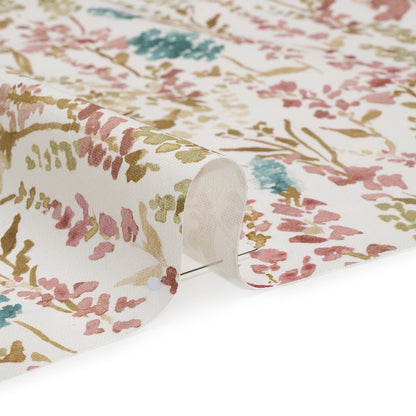 Printed Cotton Canvas - Peony Painterly Flowers - British Imported