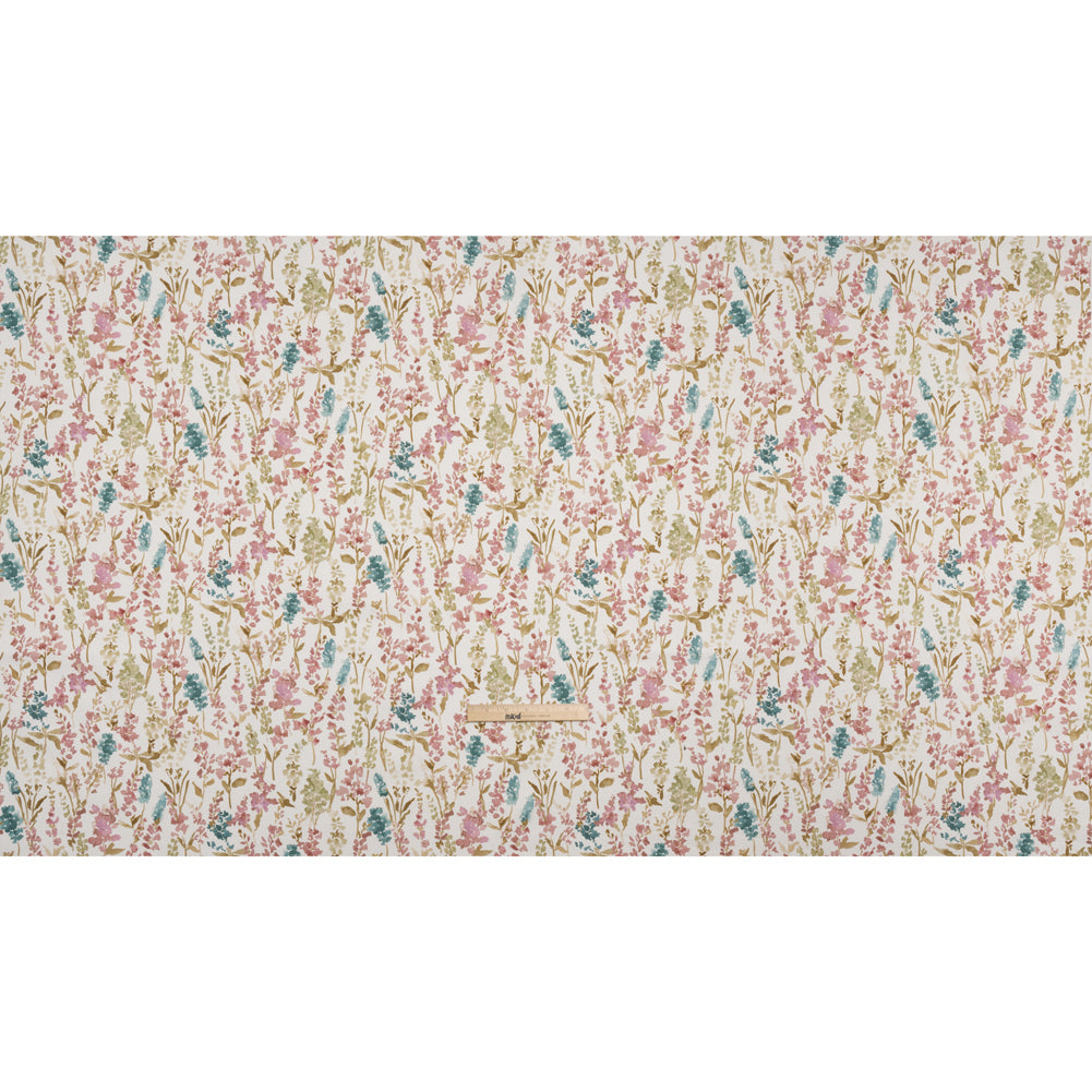 Printed Cotton Canvas - Peony Painterly Flowers - British Imported - Full