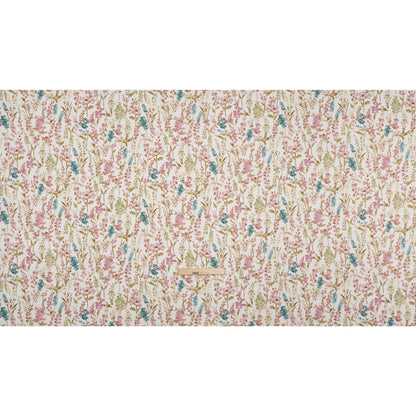 Printed Cotton Canvas - Peony Painterly Flowers - British Imported