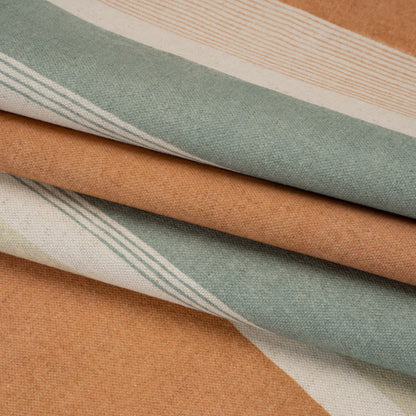 Printed Cotton and Linen Canvas - Copper Stripes - British Imported