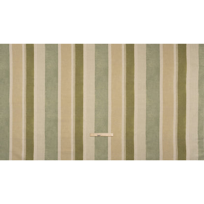 Printed Cotton Canvas - Moss Stripes - British Imported