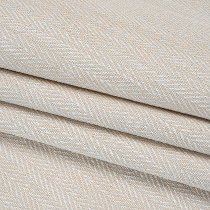 Recycled Polyester Home Decor Twill - Alabaster Herringbone - British Imported