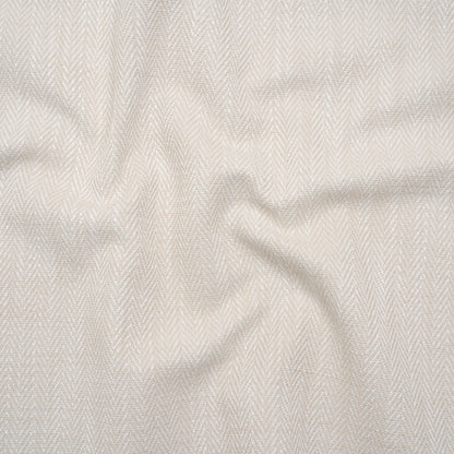 Recycled Polyester Home Decor Twill - Alabaster Herringbone - British Imported