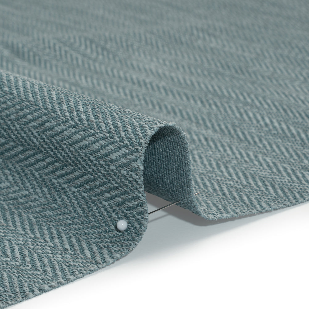 Recycled Polyester Home Decor Twill - Danube Herringbone - British Imported - Detail