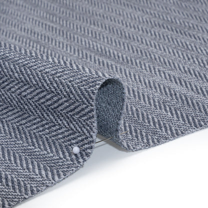 Recycled Polyester Home Decor Twill - Denim Herringbone - British Imported