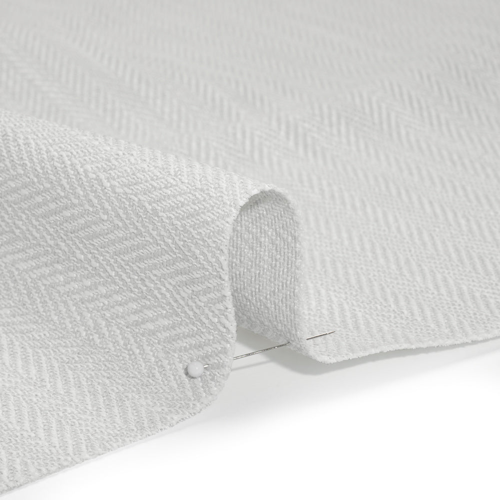 Recycled Polyester Home Decor Twill - Dove Herringbone - British Imported - Detail